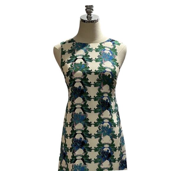 M Missoni Multicolor Blue Green Floral Silk Sleeveless Mini Dress 36/US 6/Small - Picture 11 of 15